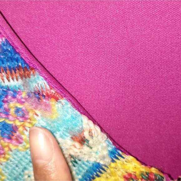 Modamix Multicolored Knitted Knee Length Dress Size 1X - Picture 5 of 7